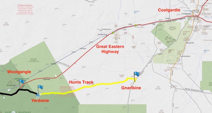 Hunts Track from Yerdanie to Gnarlbine.